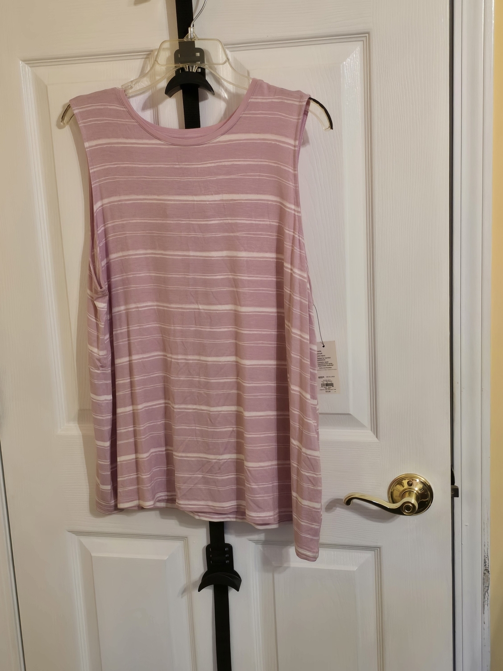 Nine West Light Pink Striped Sleeveless Tank